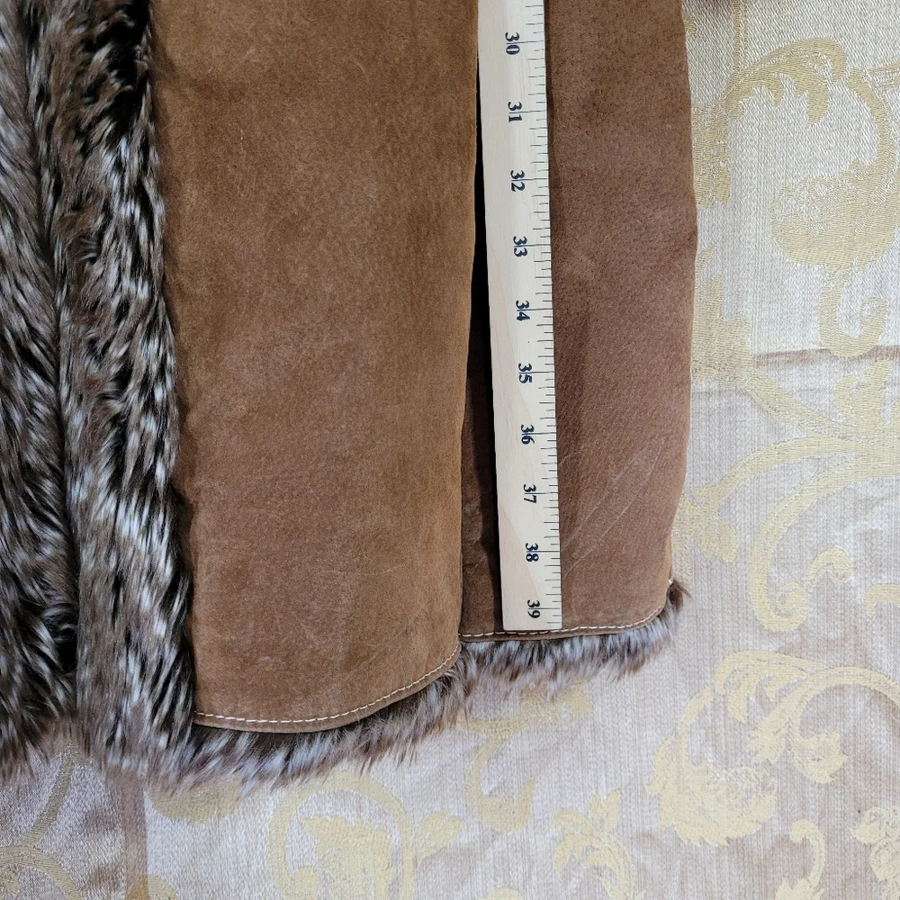 Vtg Wilsons Leather Penny Lane Suede Coat With Matching Hat Set Y2k Bratz Style - Picture 13 of 14